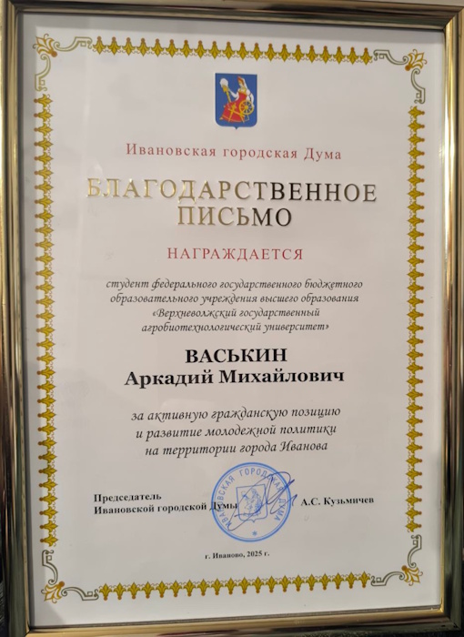 Торжественное награждение лучших волонтёров нашего города!