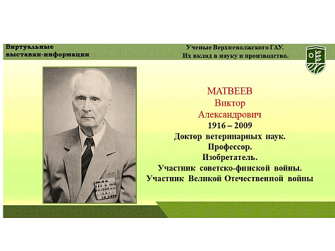 МАТВЕЕВ Виктор  Александрович 1916 – 2009